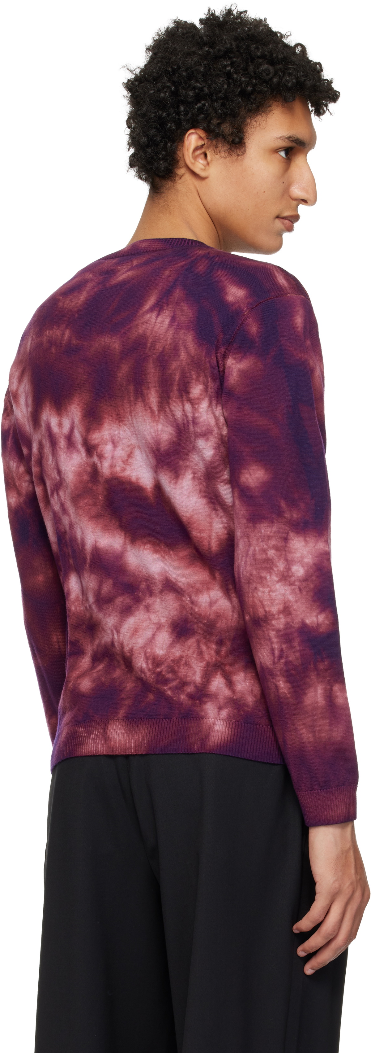 Kiko Kostadinov Purple Hatha V-Neck Knit Sweater