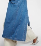 Giuseppe di Morabito Floral-appliqué denim coat