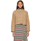 JW Anderson Tan Cropped Oversize Sweater