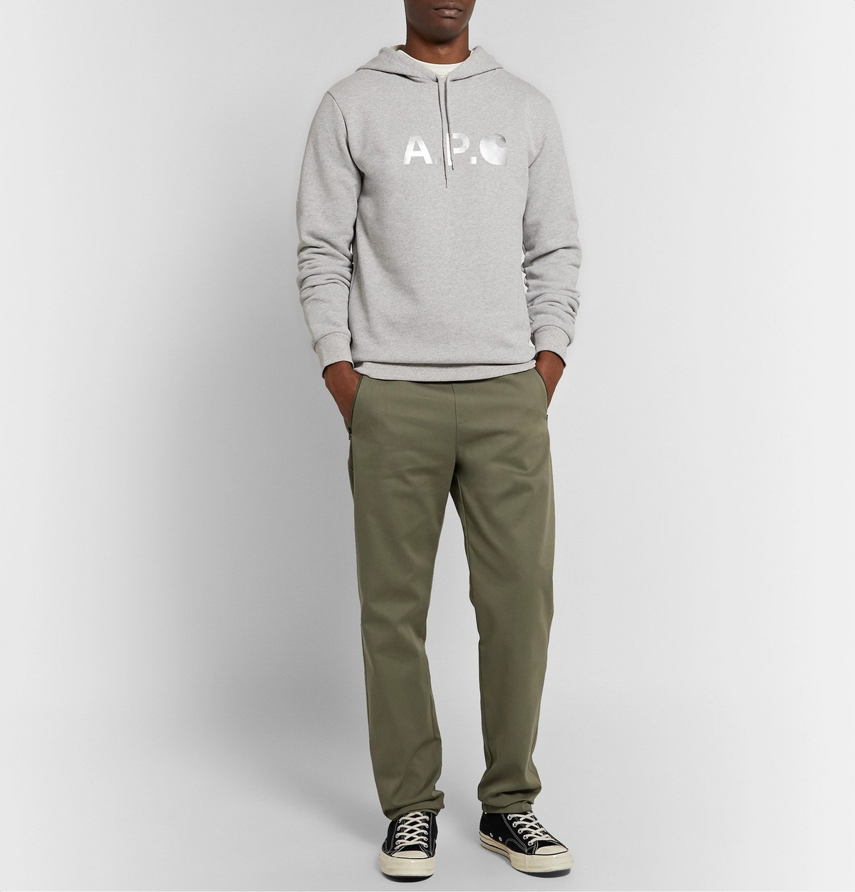 A.P.C. - Carhartt WIP Cotton-Blend Twill Drawstring Trousers