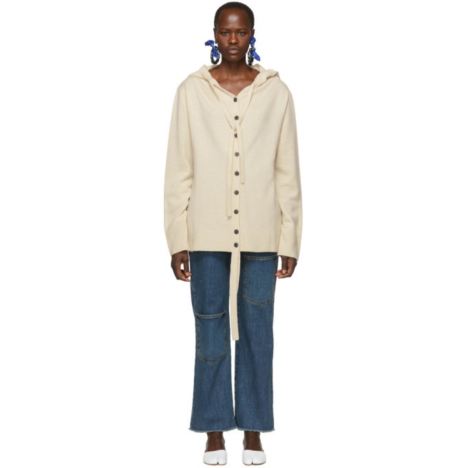 Photo: JW Anderson Off-White Cashmere Hooded Cardigan