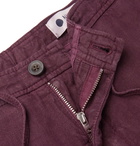 NN07 - Copenhagen Slim-Fit Tapered Garment-Dyed Linen Drawstring Shorts - Burgundy