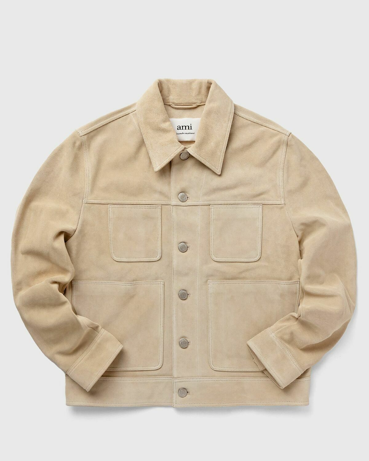 Ami Paris Worker Jacket Beige Overshirts AMI