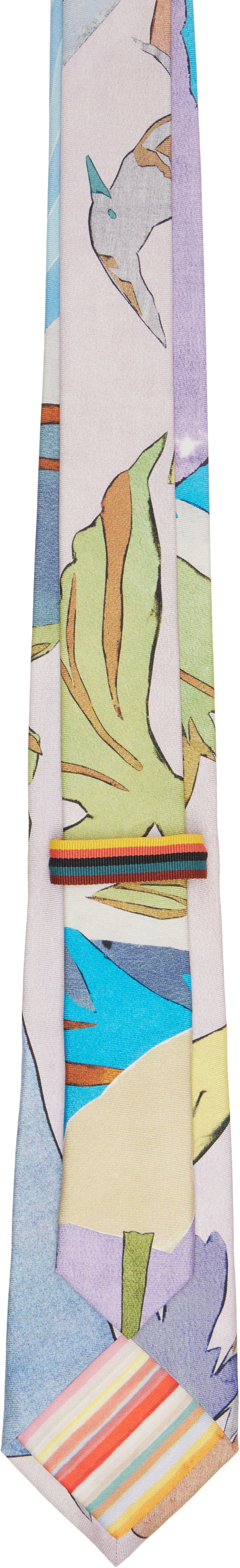 Paul Smith Multicolor Pastel 'River Collage' Tie