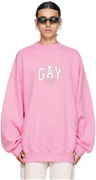 Balenciaga Pink 'Pride' Sweatshirt