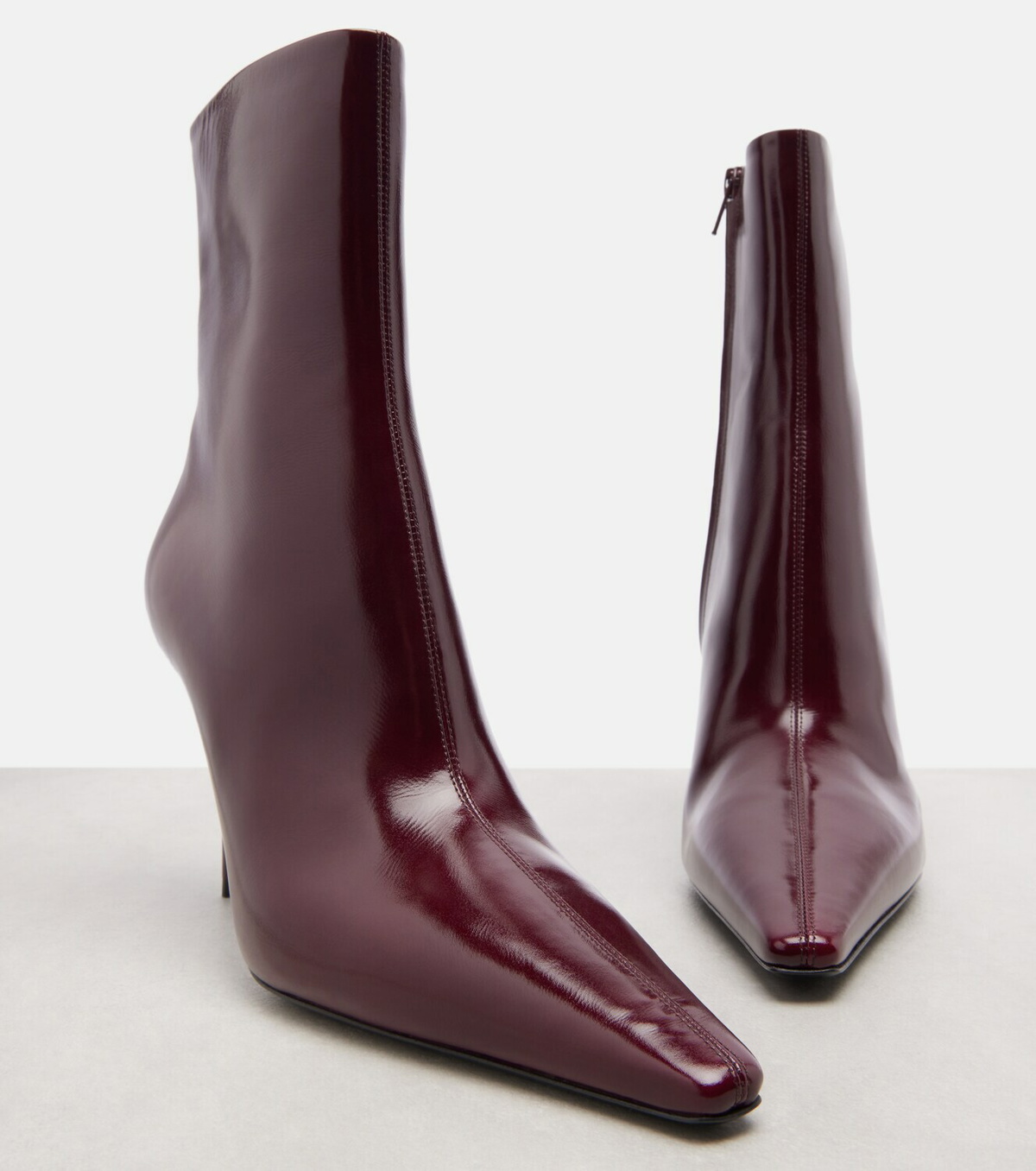 Saint Laurent Ashley 90 leather ankle boots
