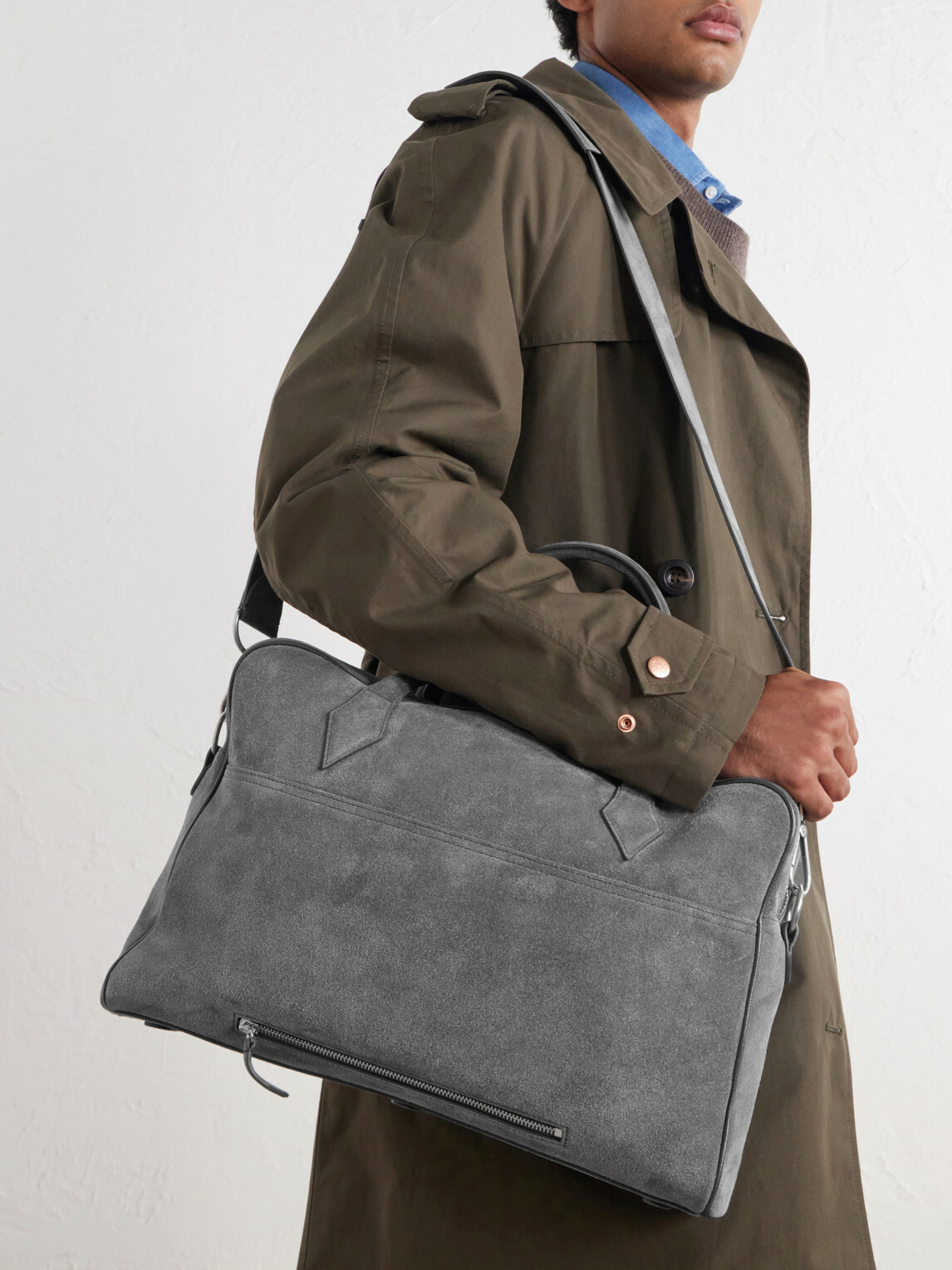 Métier - Closer suede briefcase