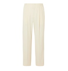 UMIT BENAN B - Wide-Leg Pleated Virgin Wool-Blend Trousers - Neutrals