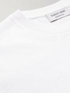 Marine Serre - Logo-Embroidered Organic Cotton-Jersey T-Shirt - White