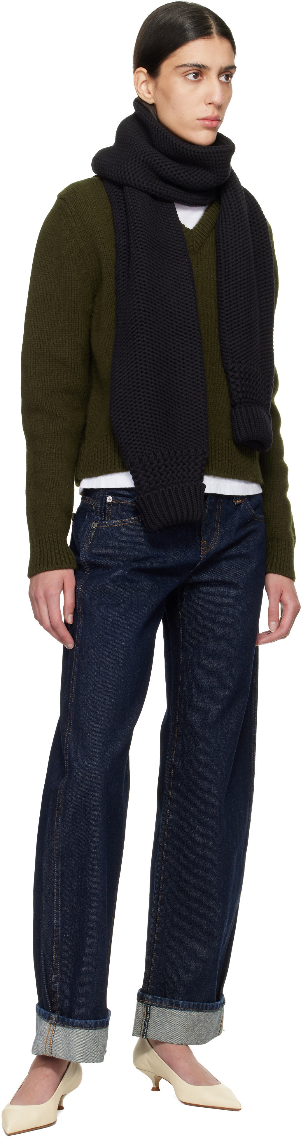 YMC Black Sleeve Scarf