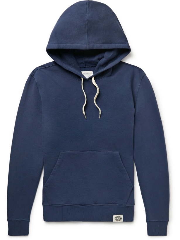 Photo: Outerknown - Second Spin Organic Cotton-Blend Jersey Hoodie - Blue