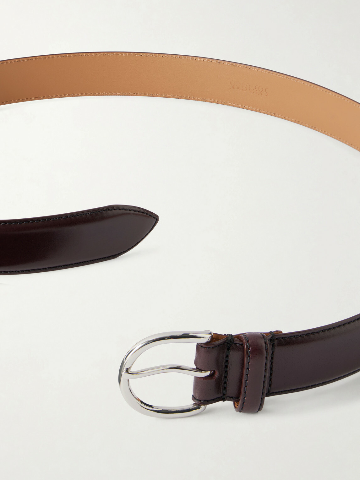 MORJAS - 3cm Leather Belt - Burgundy