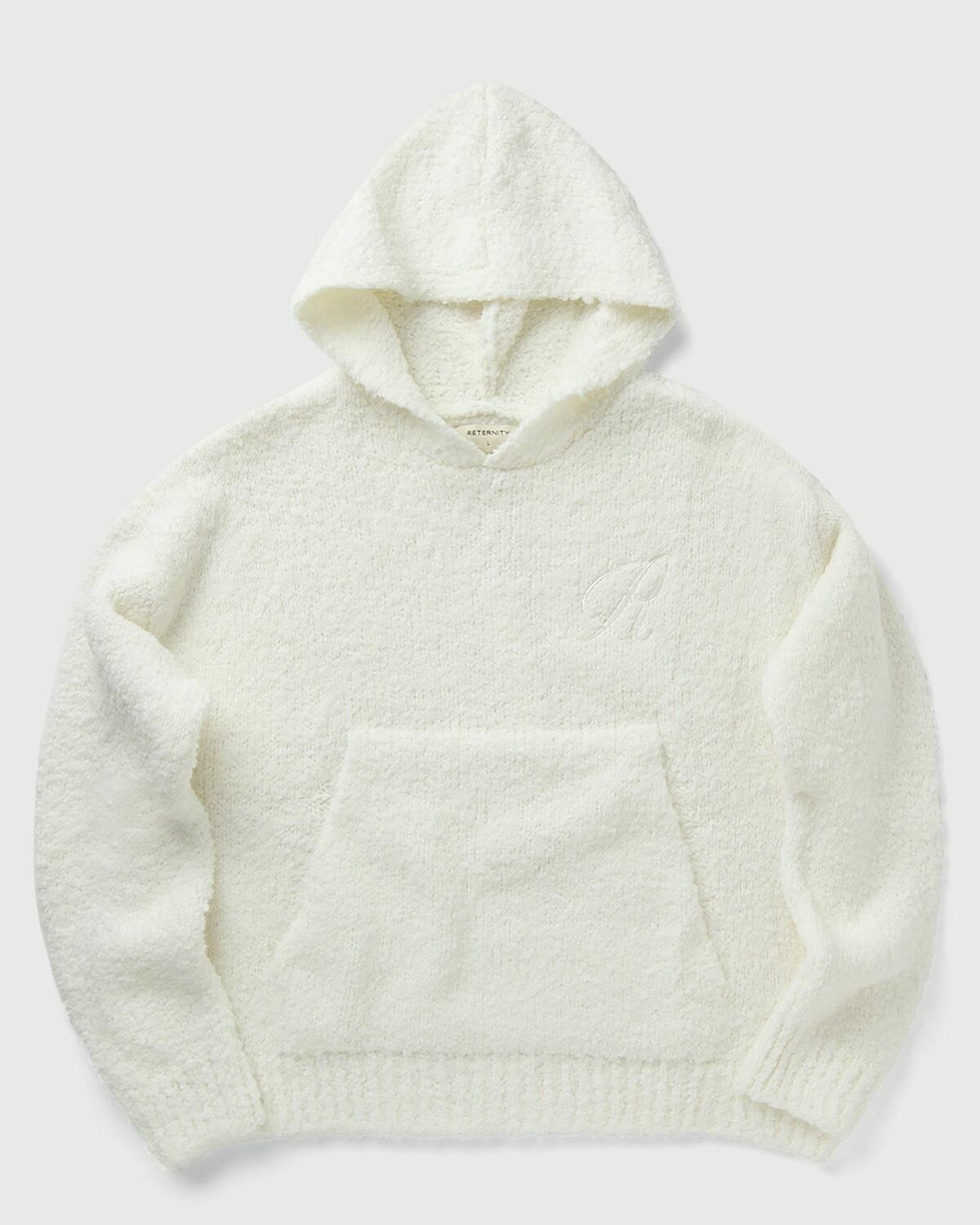 Reternity BOUCLÉ KNIT HOODIE Beige Mens Hoody