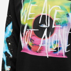 Members of the Rage Men's Long Sleeve Space Graphic T-Shirt in Black