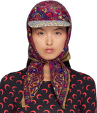 Marine Serre Multicolor Upcycled Silk Scarves Veiled Cap
