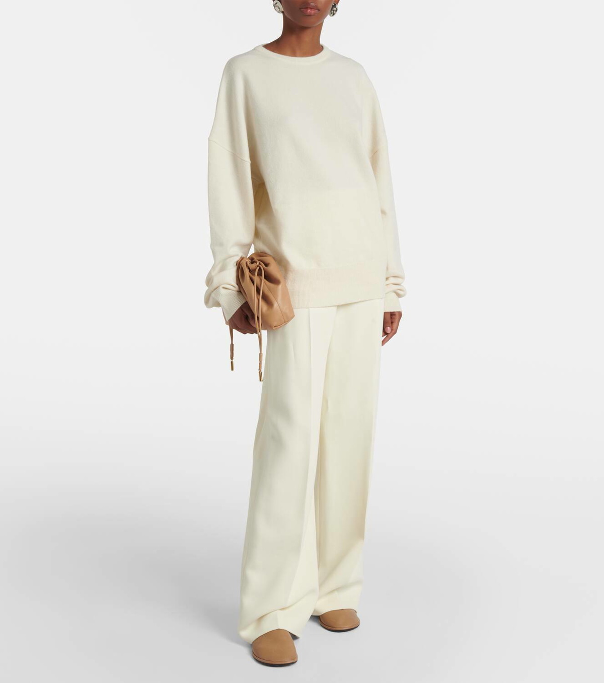 extreme cashmere n° 355 tes cream Extreme Cashmere N°355 Tes cashmere-blend sweater extreme cashmere