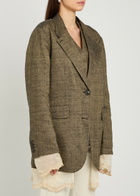 Our Legacy Drip Layered Linen and Silk-blend Blazer Brown