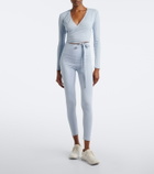 Norba Ribbed-knit wrap top