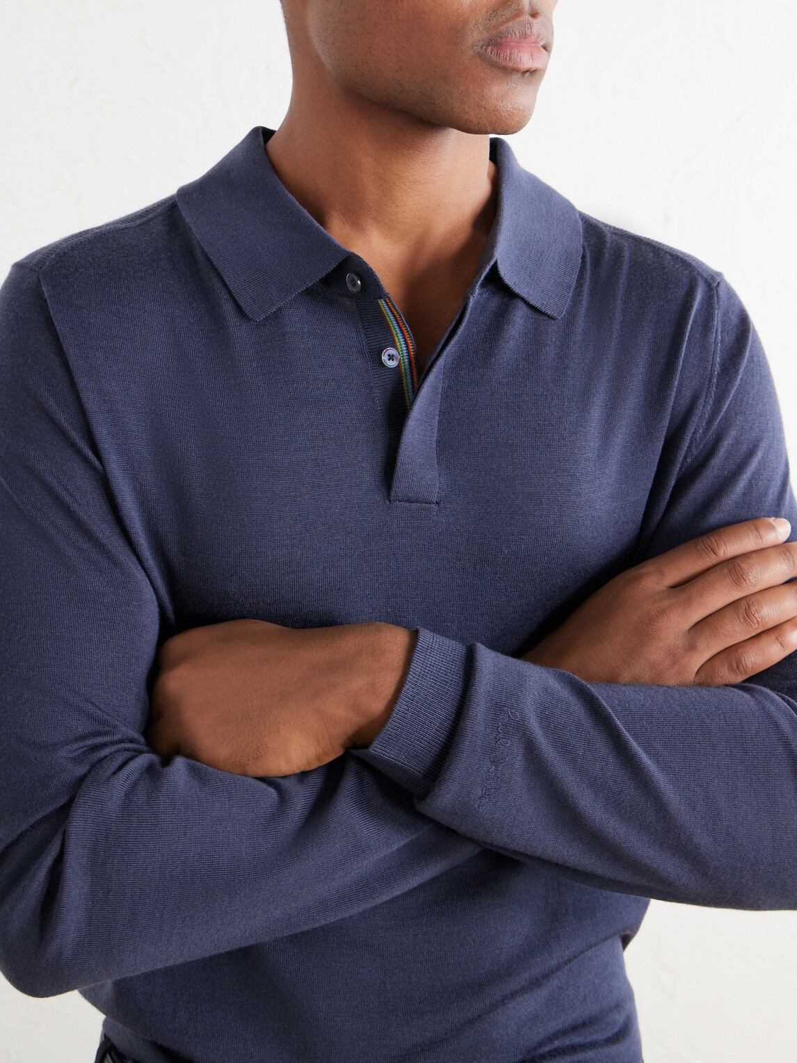Paul Smith - Merino Wool Polo Shirt - Blue