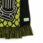 END. x Aries Moto Dodgem Scarf in Black/Green 