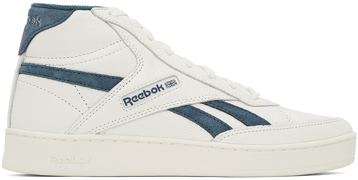 Photo: Reebok Classics White & Blue Club C Form Hi Sneakers