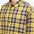 Givenchy Men's Popover Check Shirt in Dark Yellow