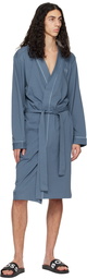 BOSS Blue Embroidered Robe