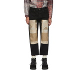 Children of the Discordance Black Patchwork Trench Jeans