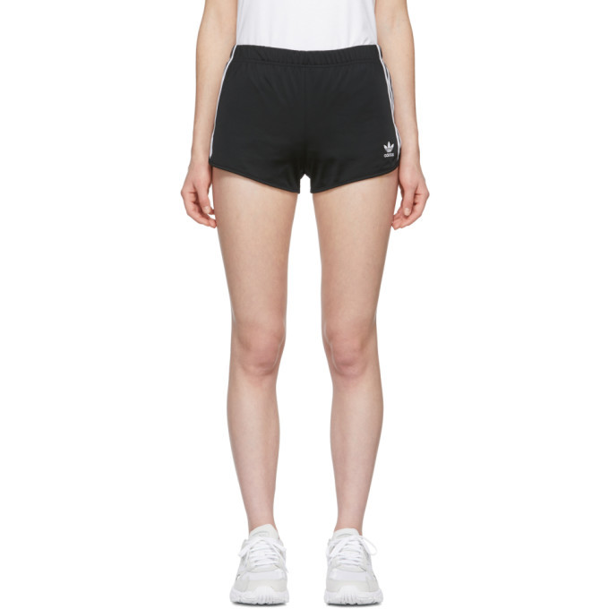 Photo: adidas Originals Black 3-Stripe Shorts