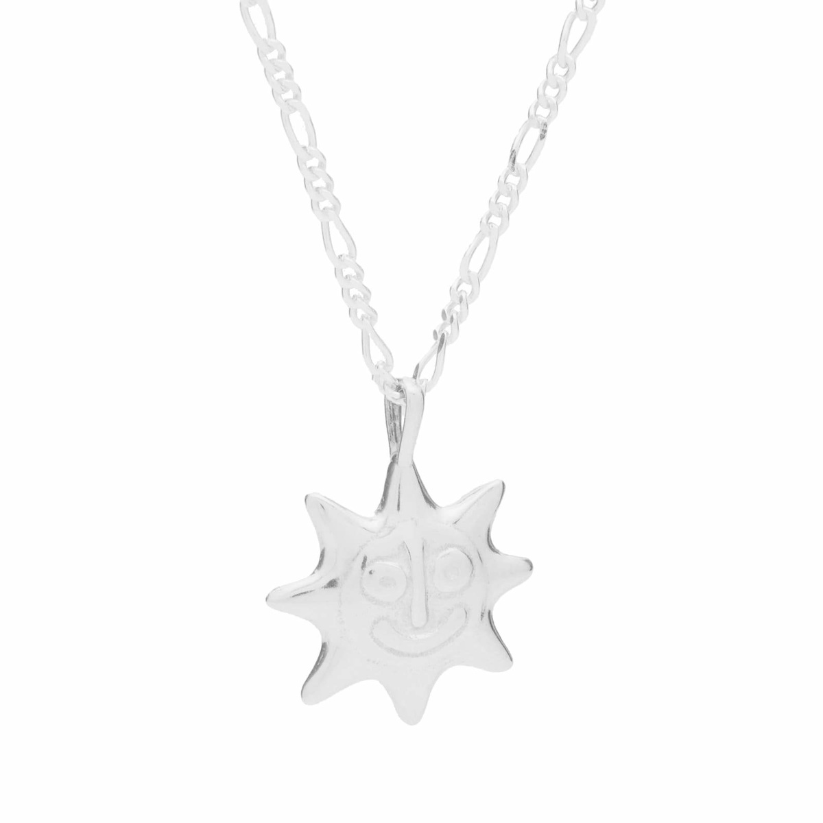 Alec Doherty Better Days Sun Pendant Necklace in Silver Alec