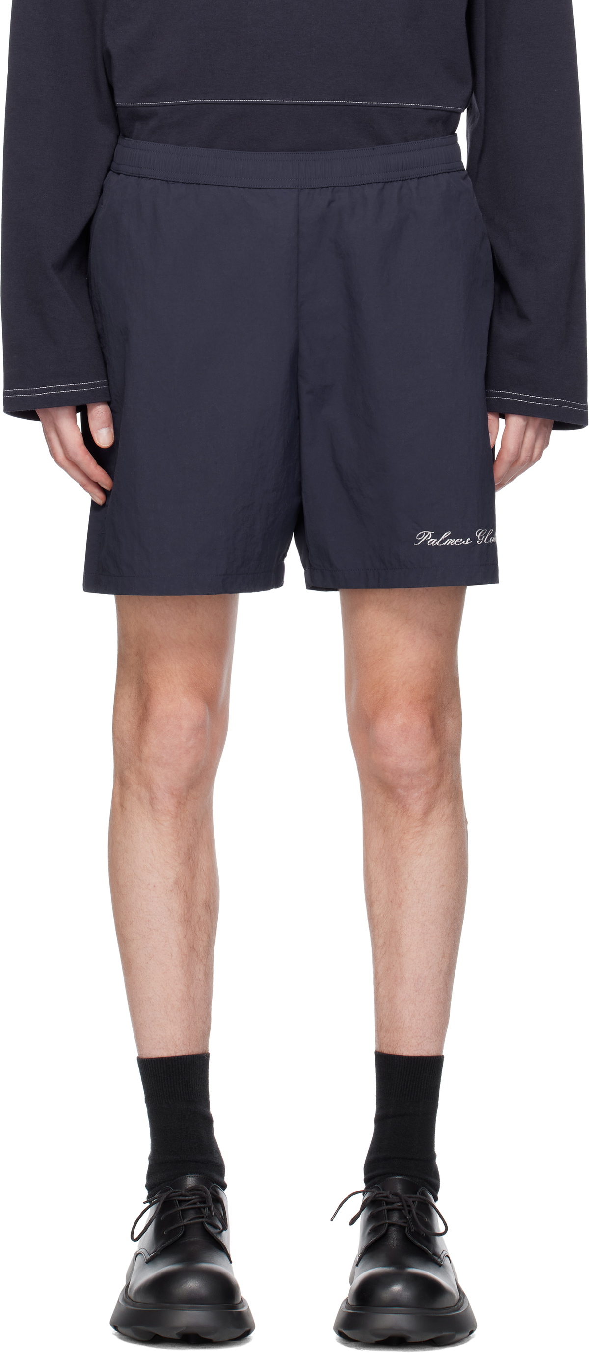 Palmes Navy Global Tennis Shorts
