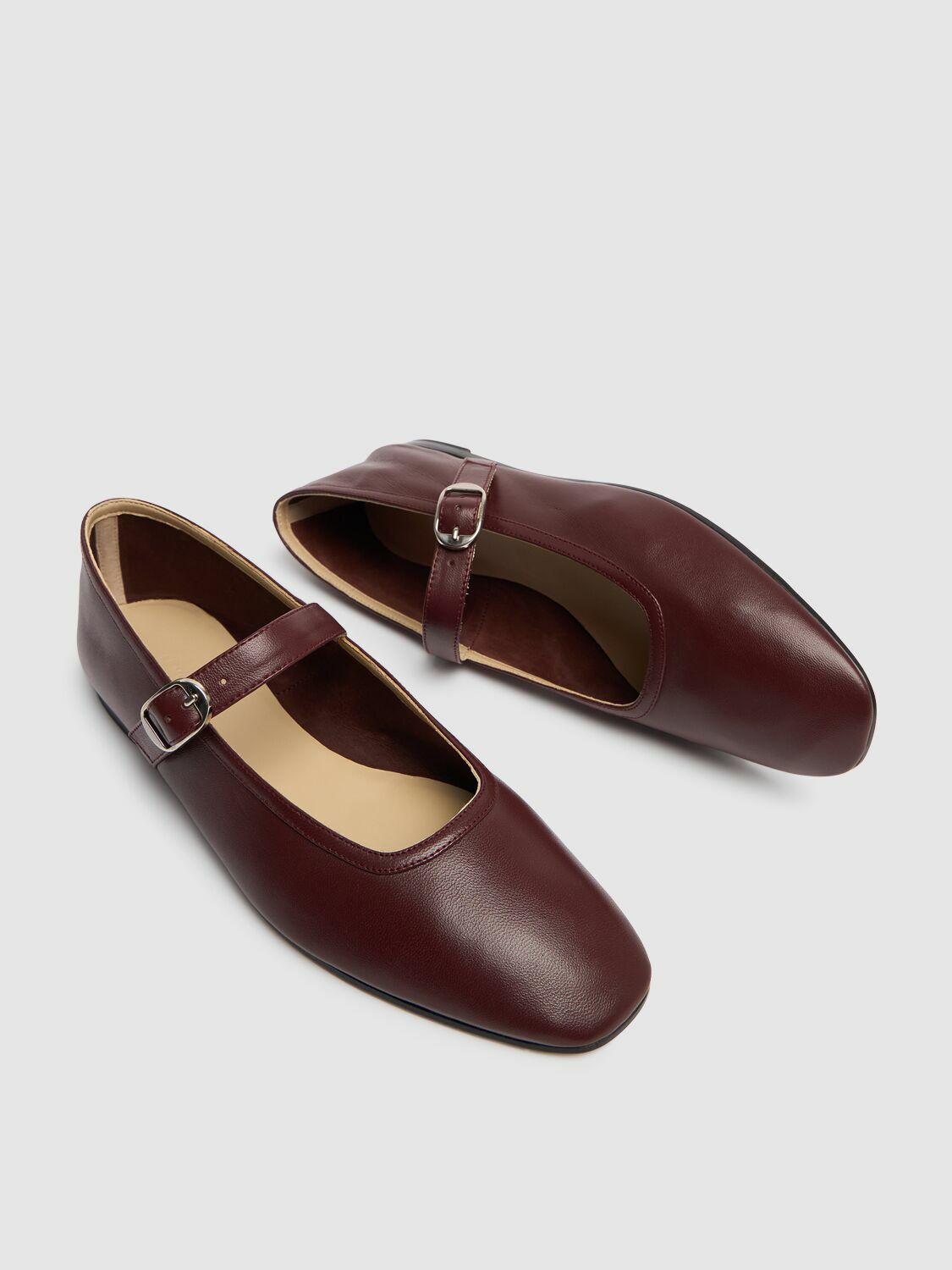 LE MONDE BERYL 10mm Ballet Leather Mary Jane Flats Le Monde Beryl
