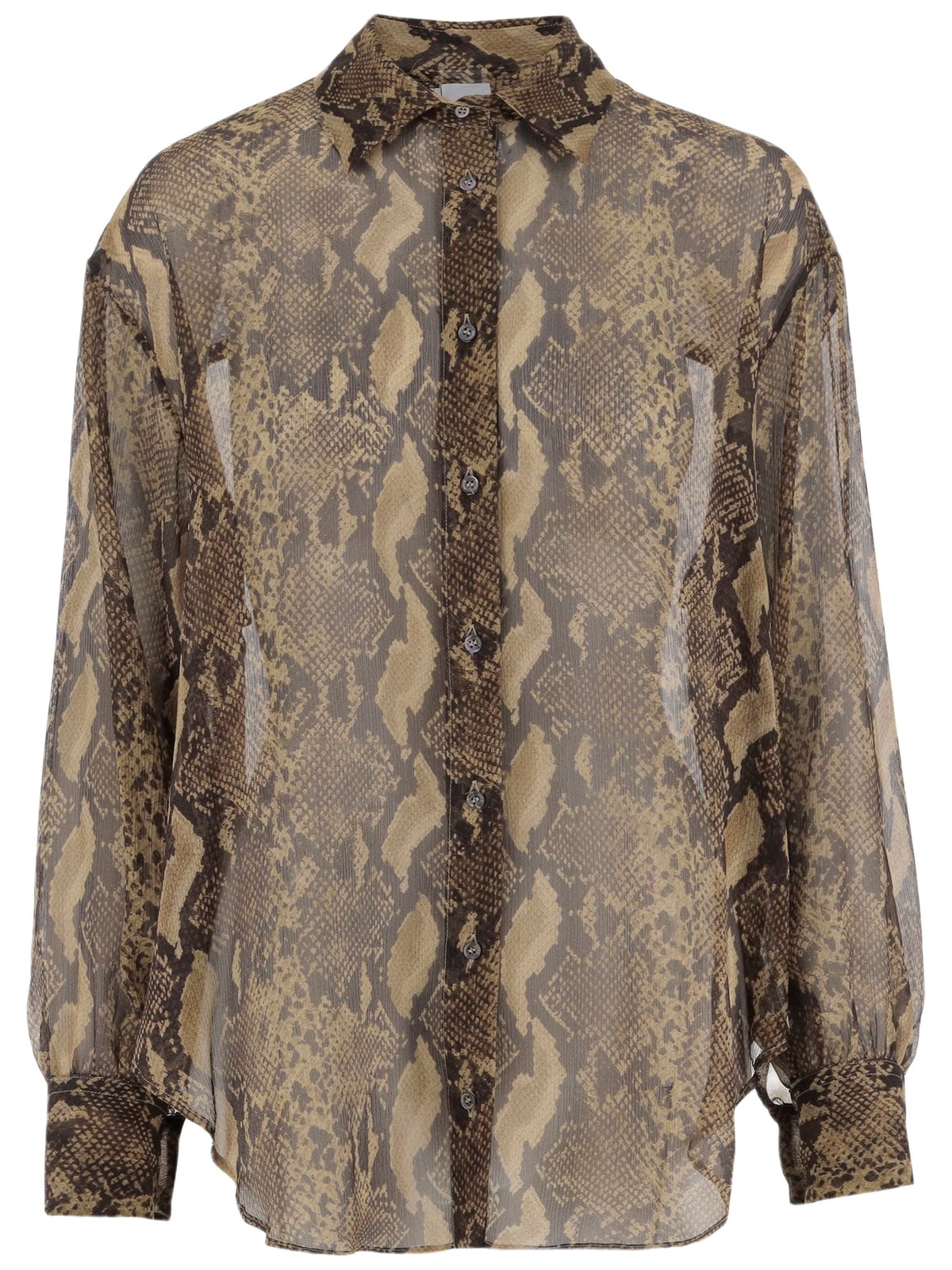 Aspesi Python-print Silk Shirt