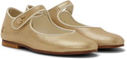 Bonpoint Kids Gold Ella Mary Jane Flats