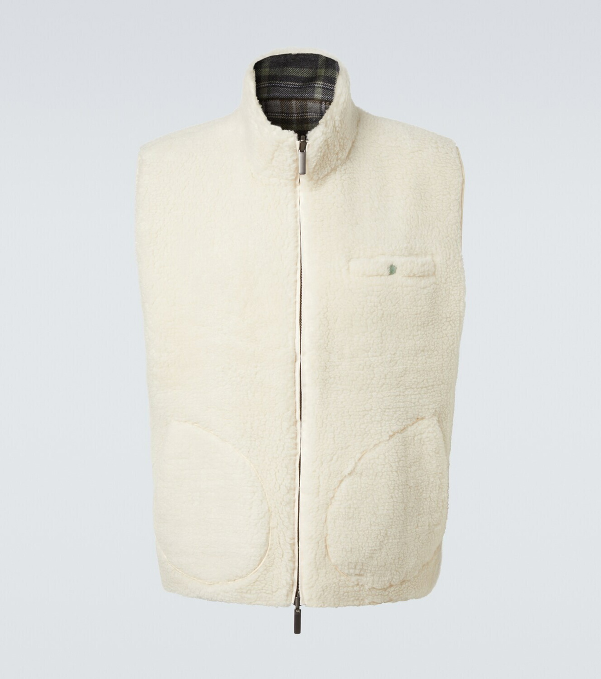 God's True Cashmere Reversible cashmere and wool vest