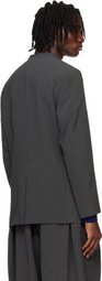 RAINMAKER KYOTO Gray Double Cloth No Collar Blazer