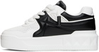 Valentino Garavani White & Black Low-Top One Stud XL Sneakers