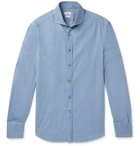 Brunello Cucinelli - Slim-Fit Cotton-Chambray Shirt - Blue