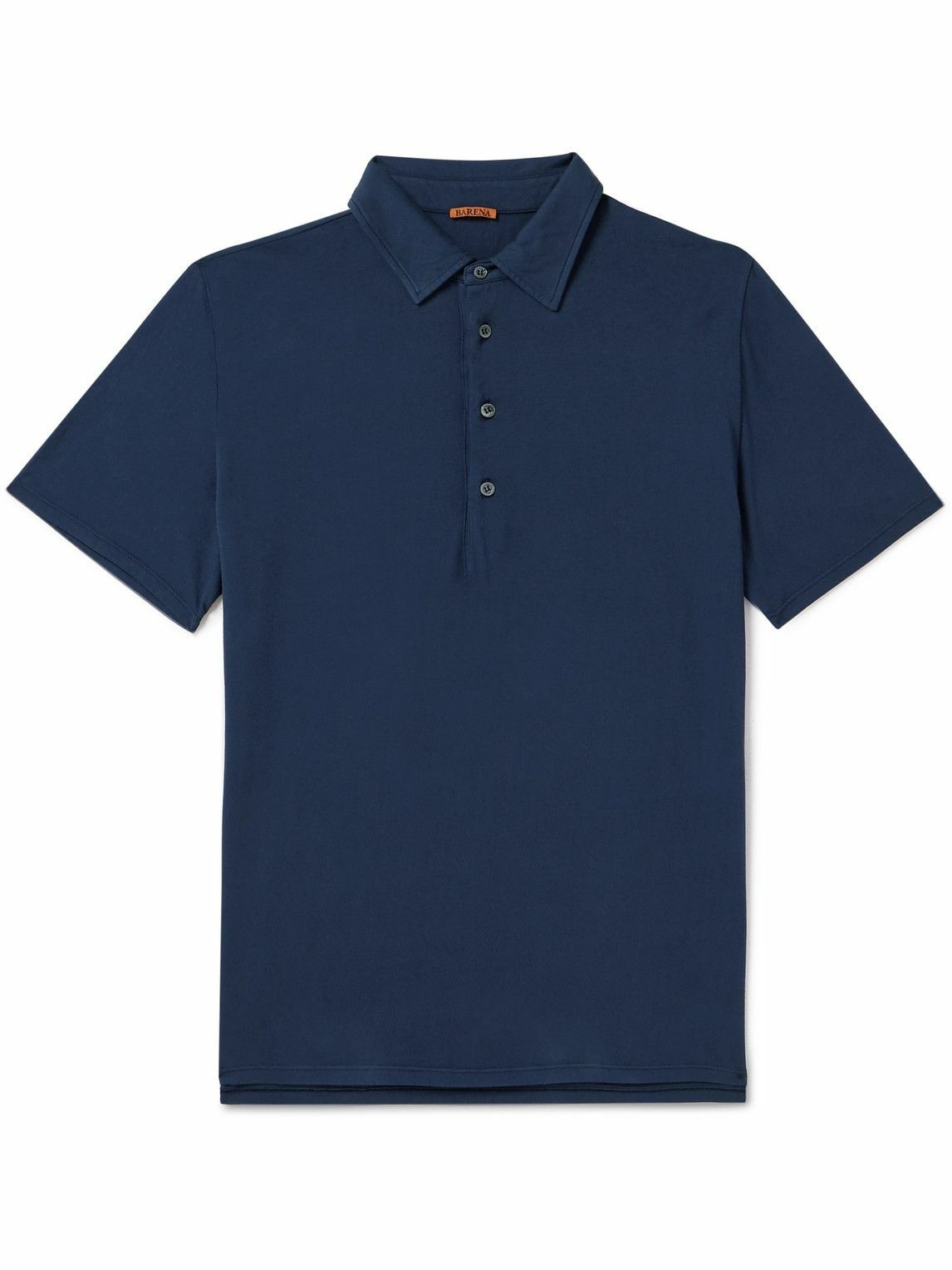 Photo: Barena - Scalmana Cotton-Jersey Polo Shirt - Blue