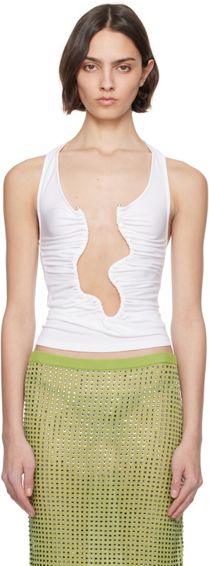 Photo: Christopher Esber White Salacia Ruched Tank Top