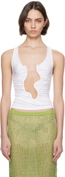 Christopher Esber White Salacia Ruched Tank Top