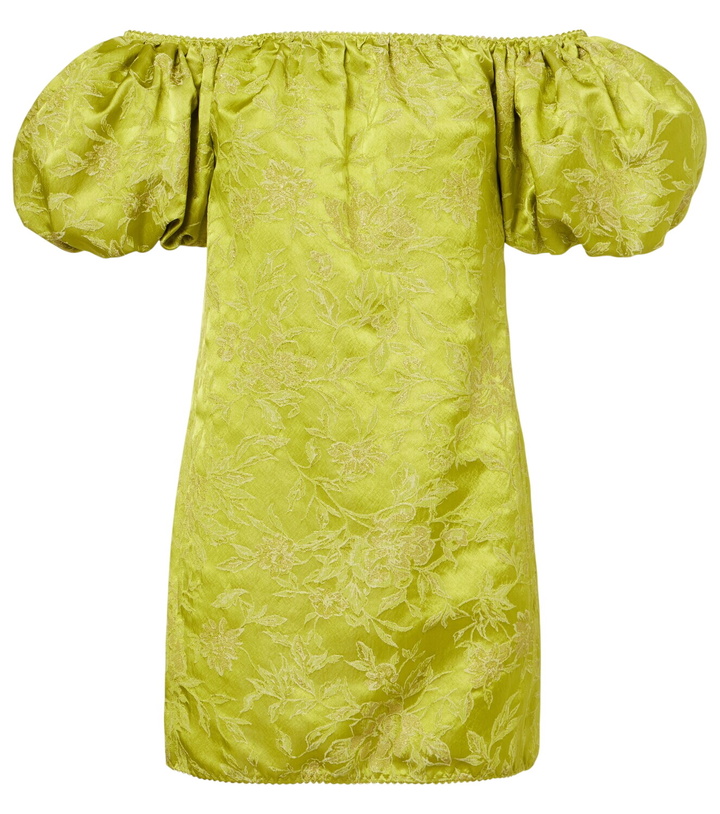 Photo: Saint Laurent Embroidered duchess satin minidress