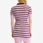 Good American Women's Cable Knit Mini Dress in Collegiate Stripe
