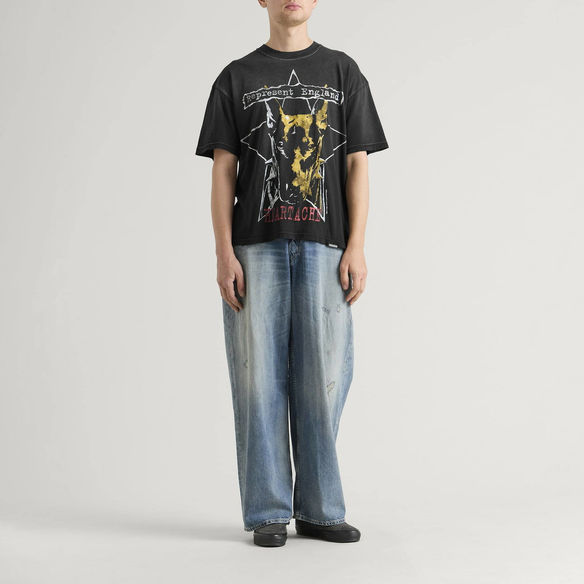 Represent Men's Jawbreaker T-Shirt in Washed Black