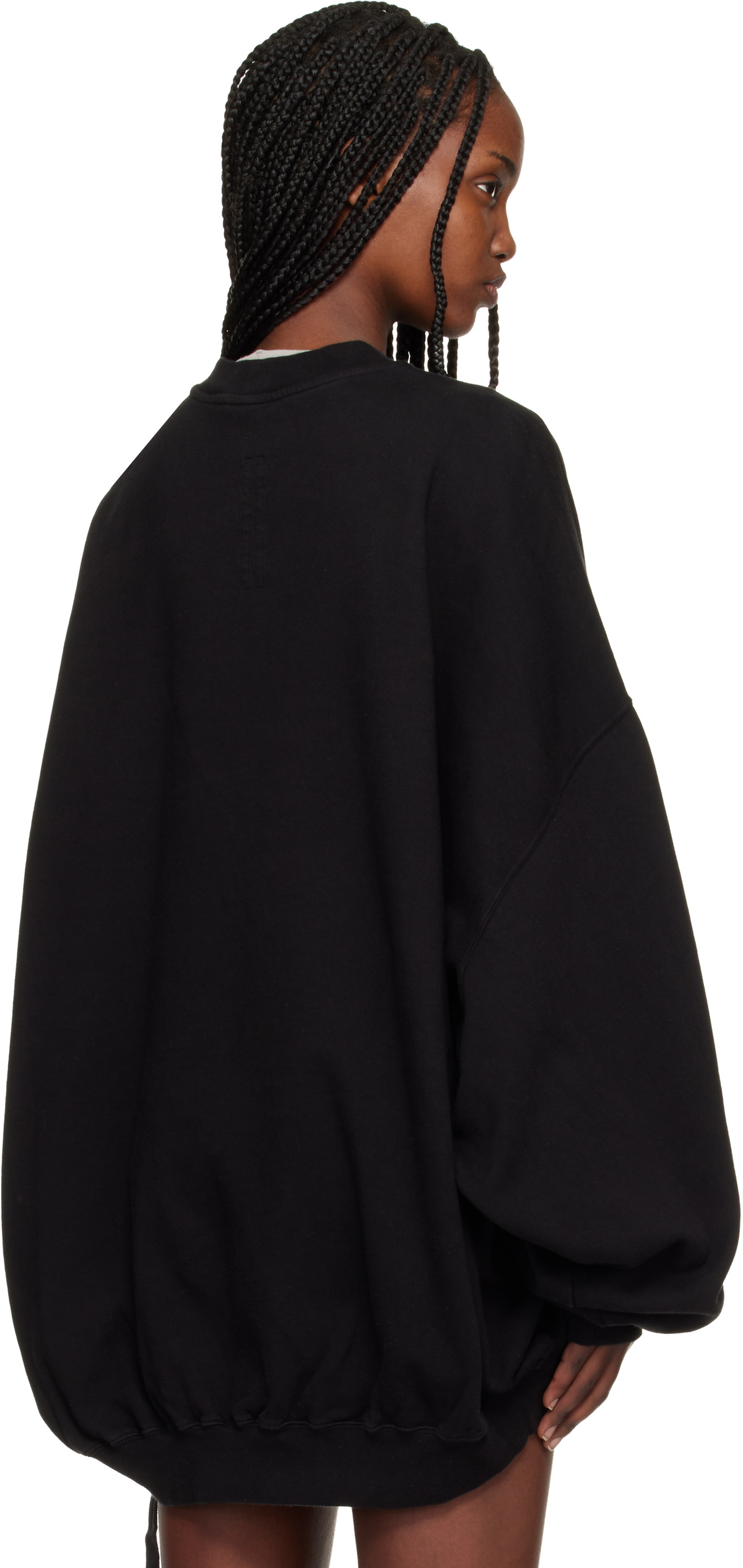 Rick Owens DRKSHDW Black Temple Hun Crewneck Sweatshirt