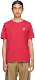 Moncler Pink Felted Graphic T-Shirt