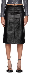 Courrèges Black One Strap Midi Skirt