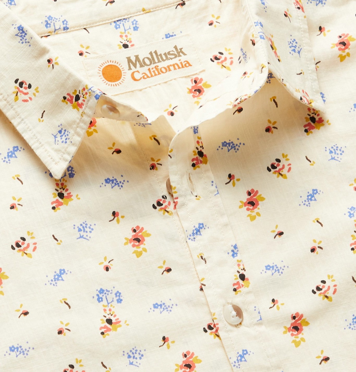 Mollusk - Summer Floral-Print Cotton Shirt - Neutrals