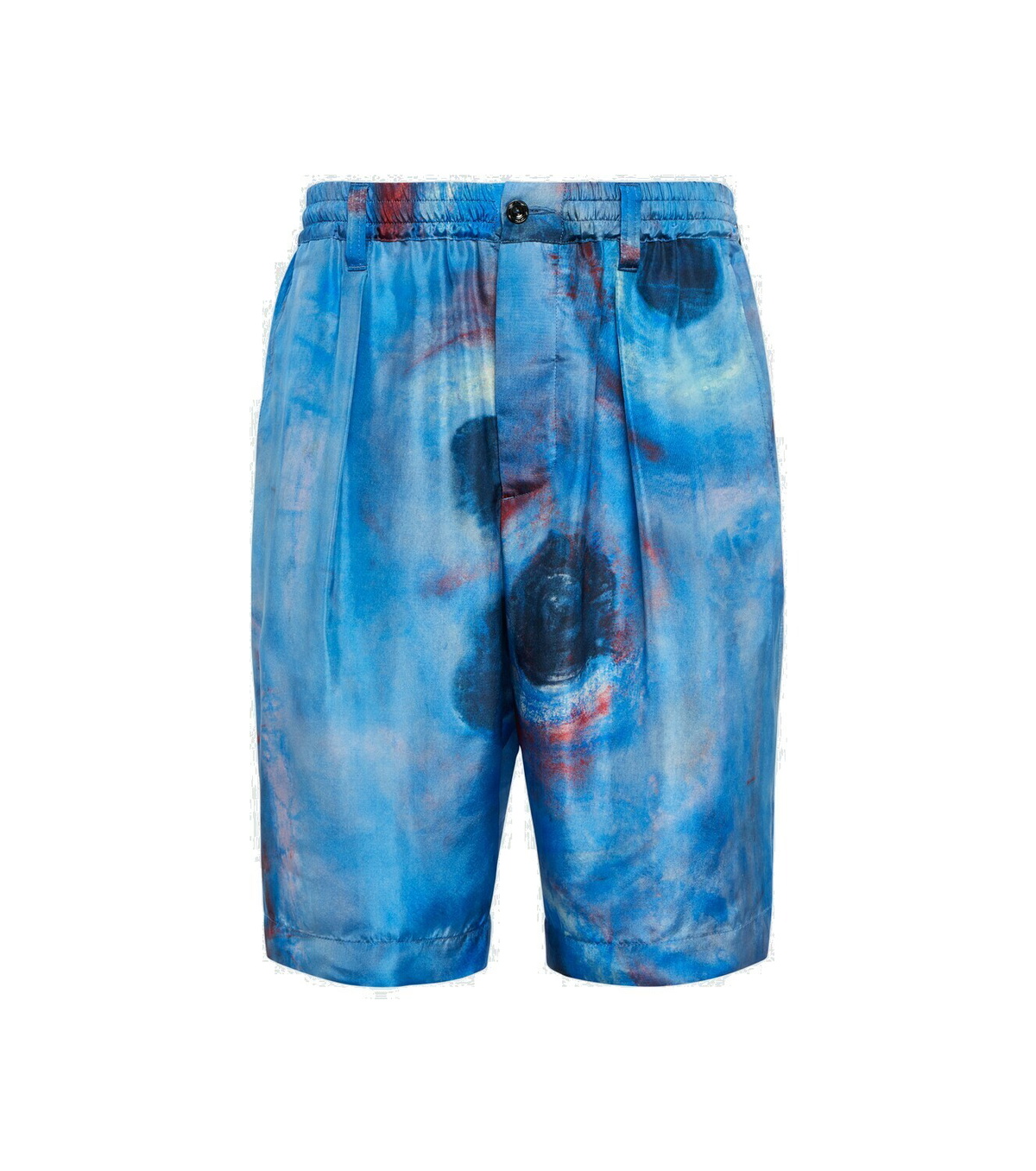 ショーツ MARNI SILK HABOTAI SHORTS WITH HOLE PRINT Silk Habotai Bermuda Shorts - Black – Feature