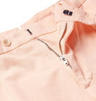 Loro Piana - Slim-Fit Pleated Cotton and Linen-Blend Bermuda Shorts - Peach